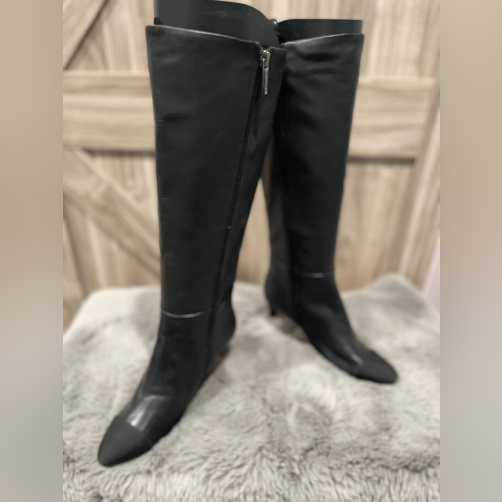 Karl Lagerfeld Black Boots NWOT size 7  Leather Boots.